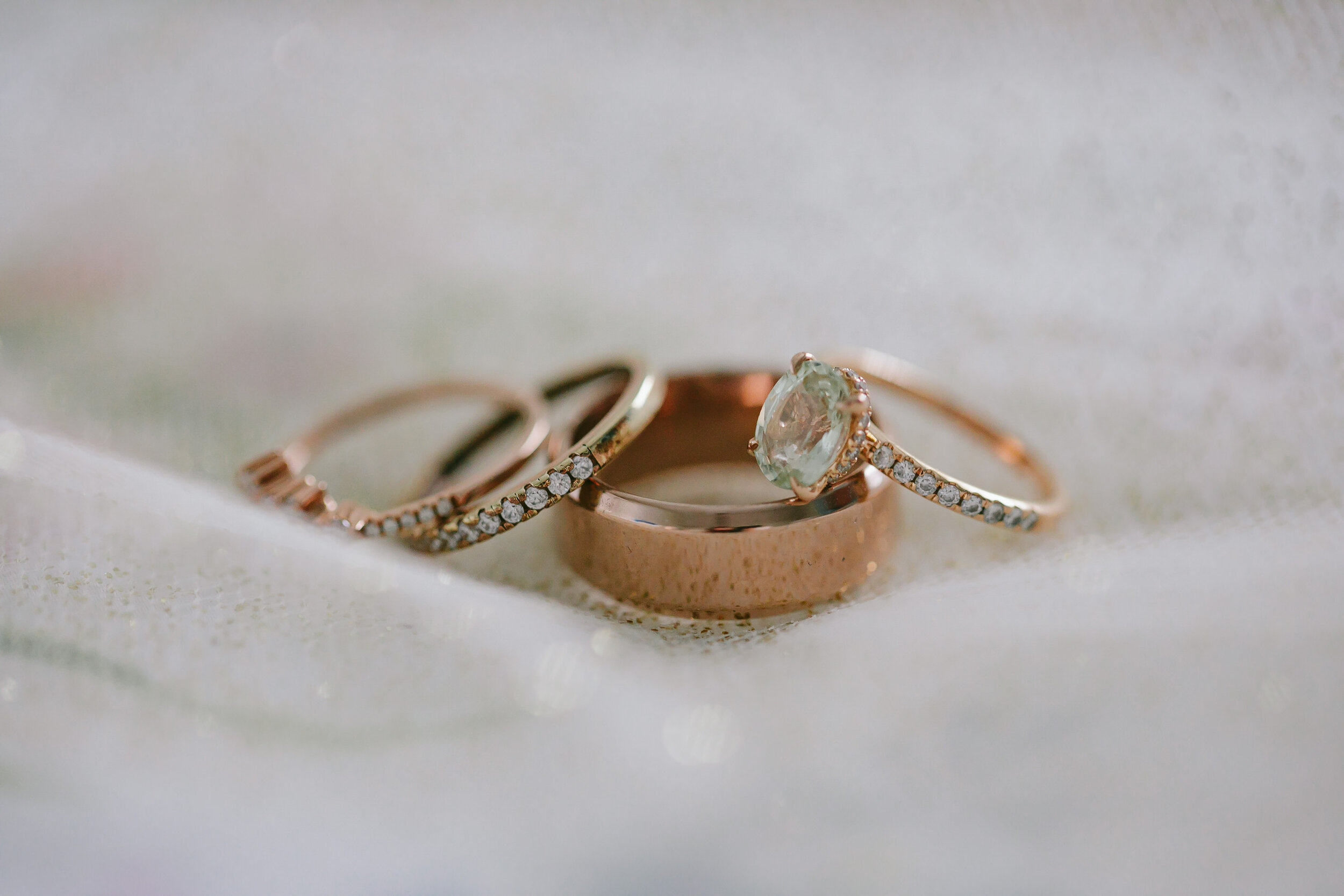 Wedding-Rings-on-White-Glittery-Backdrop-Miami-Elopement-Day