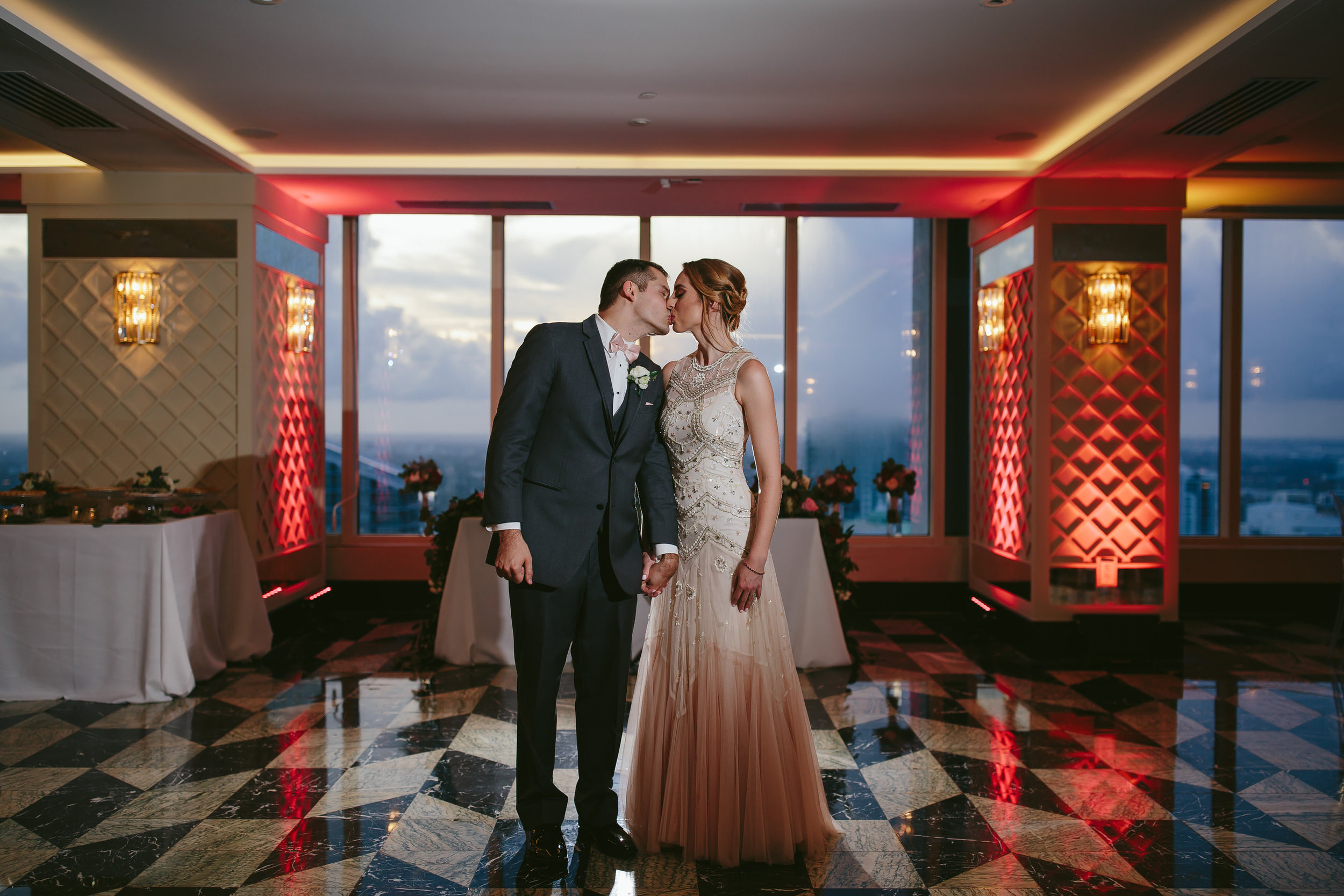 Bride and Groom Ballroom Wedding W Hotel Miami