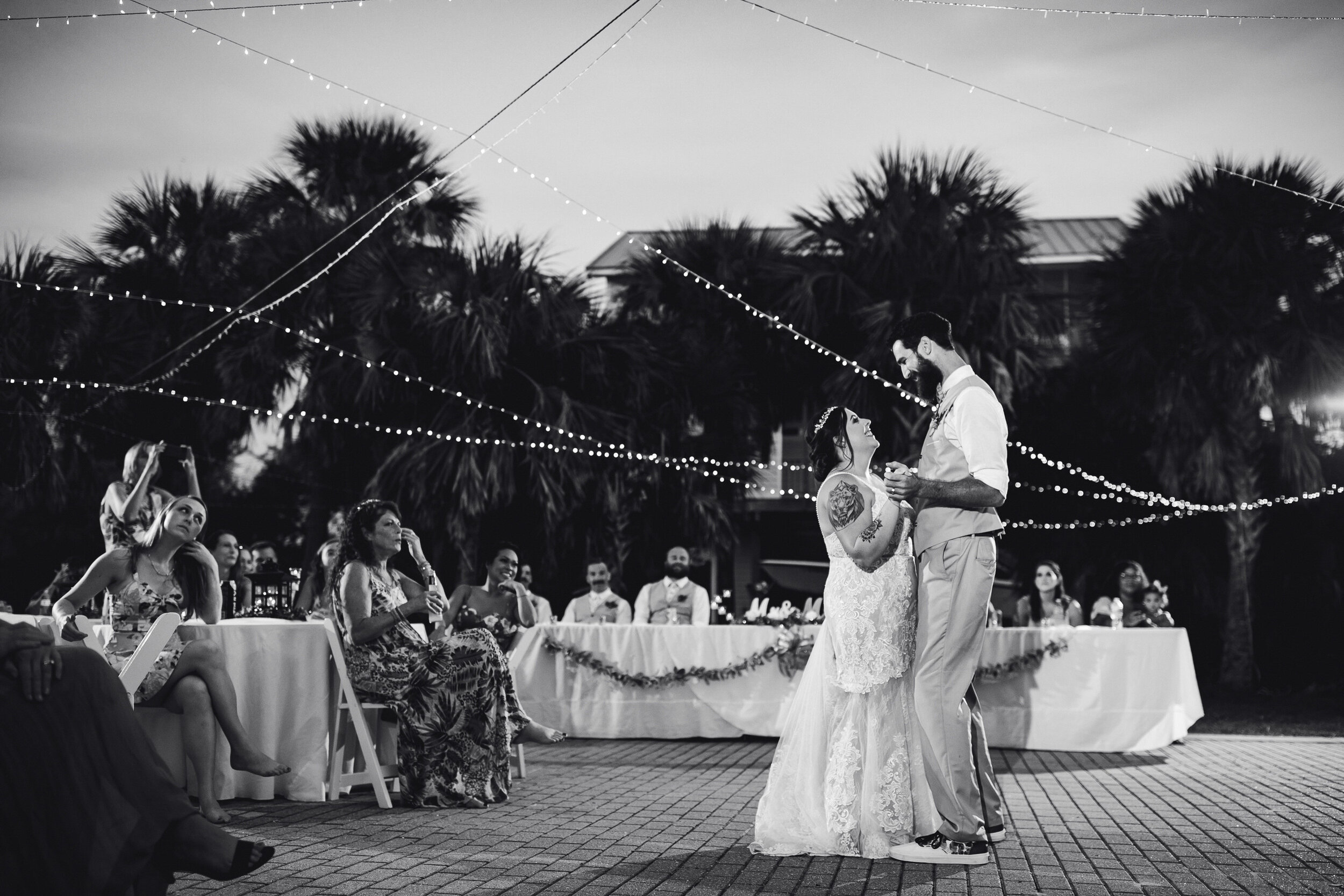 Backyard-Beach-Wedding-Port-St-Joe-Florida-First-Dance-Bride-Groom