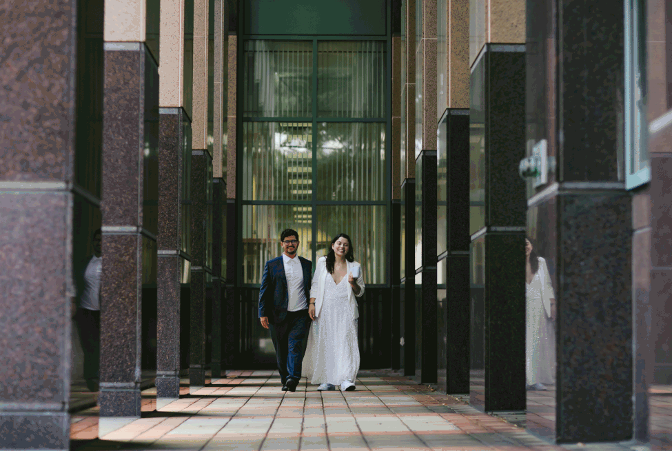 Bride-Groom-Walking-Palm-Beach-Courthouse