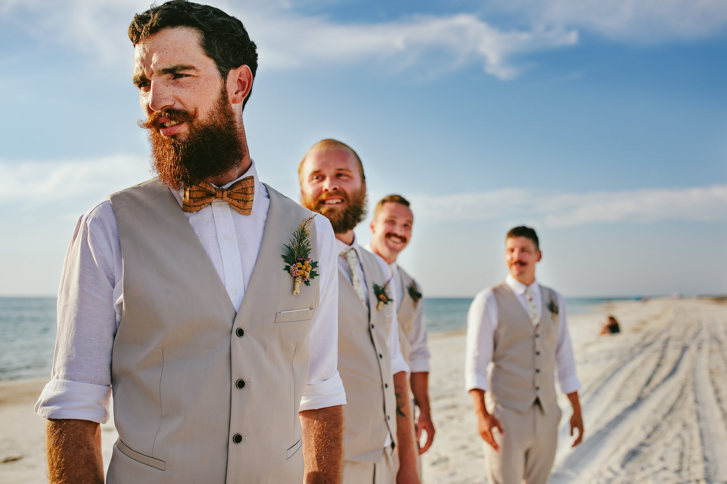 Groom-Groomsman-Beach-Wedding-Ceremony-Port-St-Joe