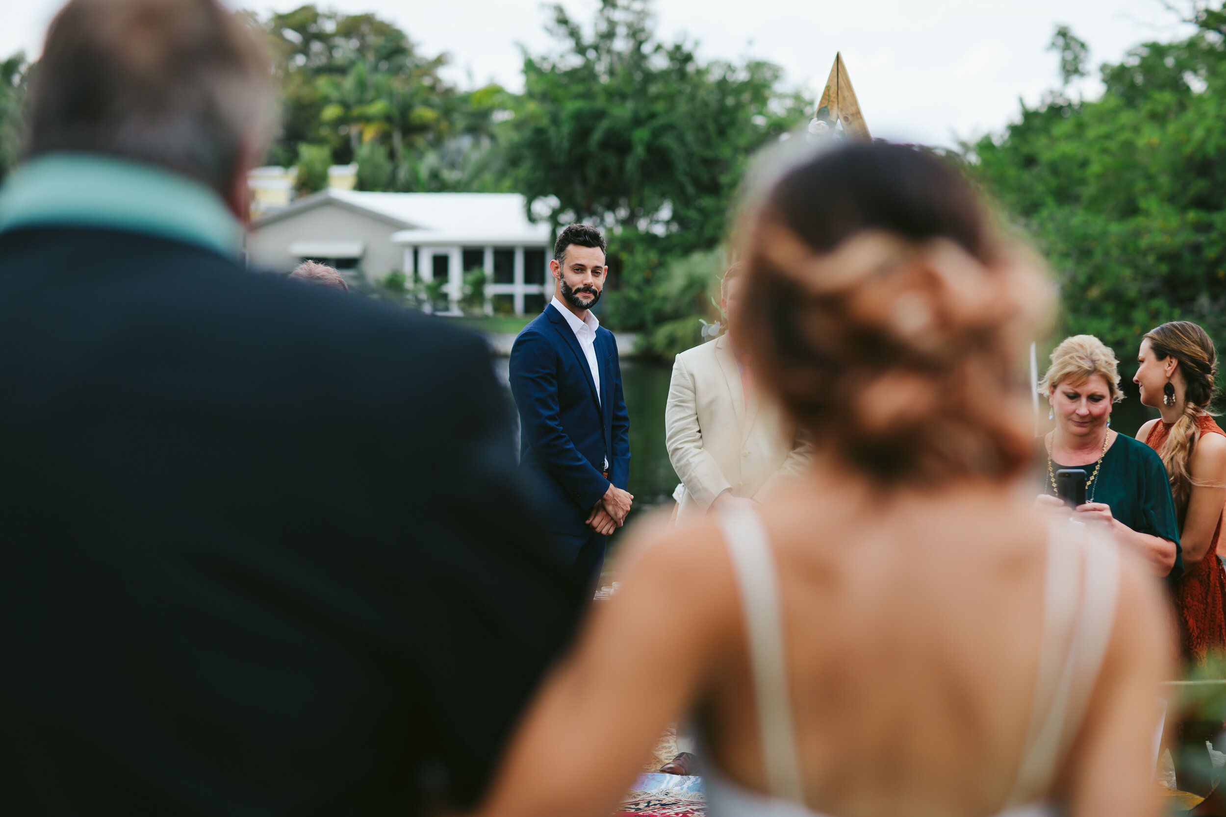 Groom sees bride for first time