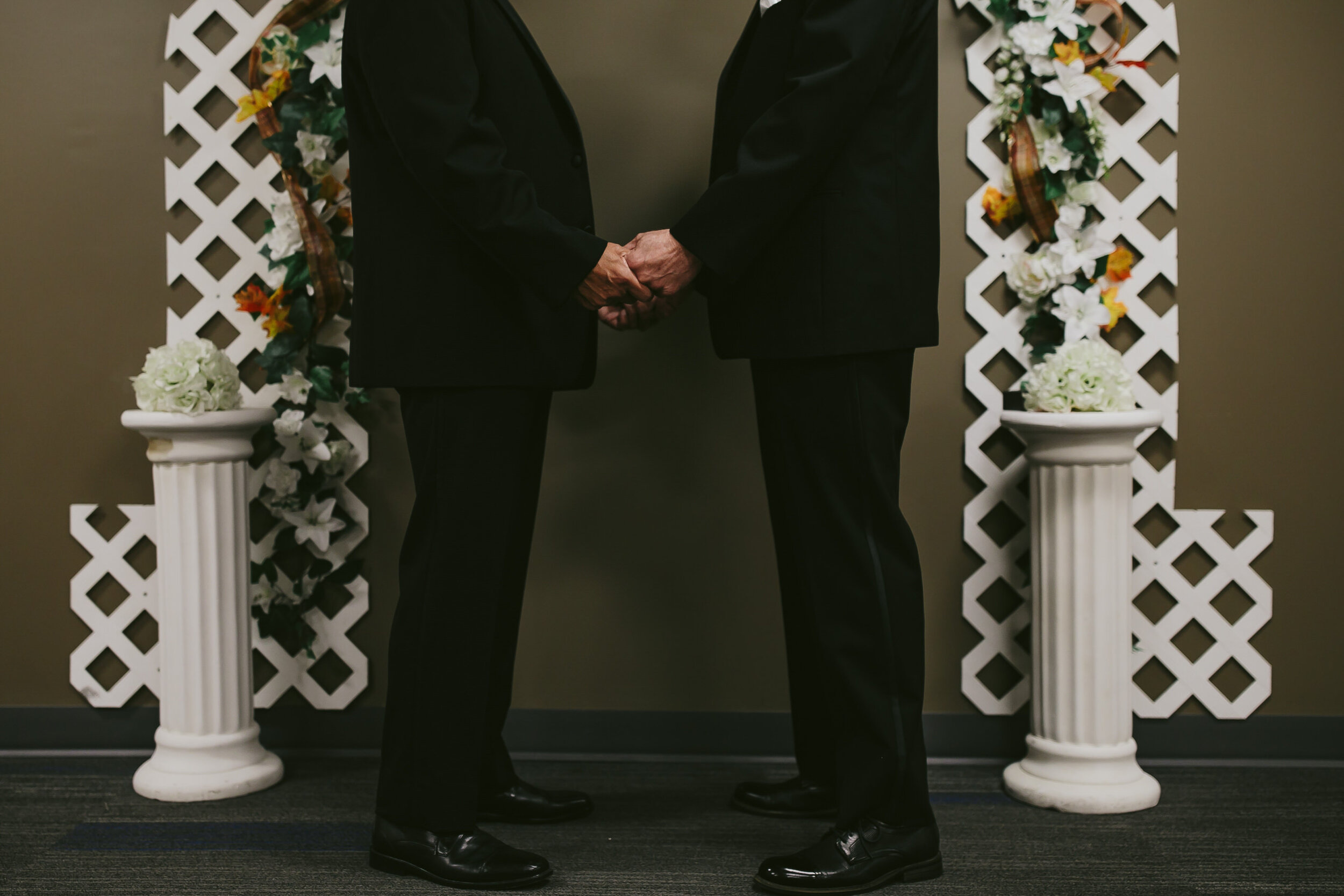 Two-Grooms-Holding-Hands-Fort-Lauderdale-Courthouse-Wedding