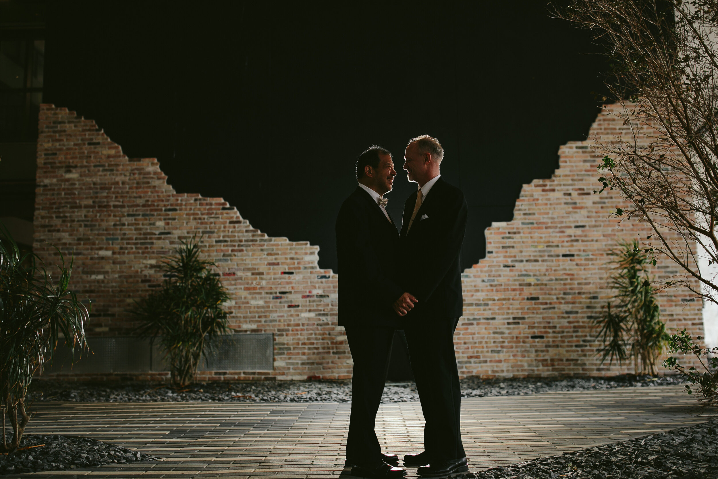 Two-Grooms-Hugging-Downtown-Fort-Lauderdale-Elopement-Portraits