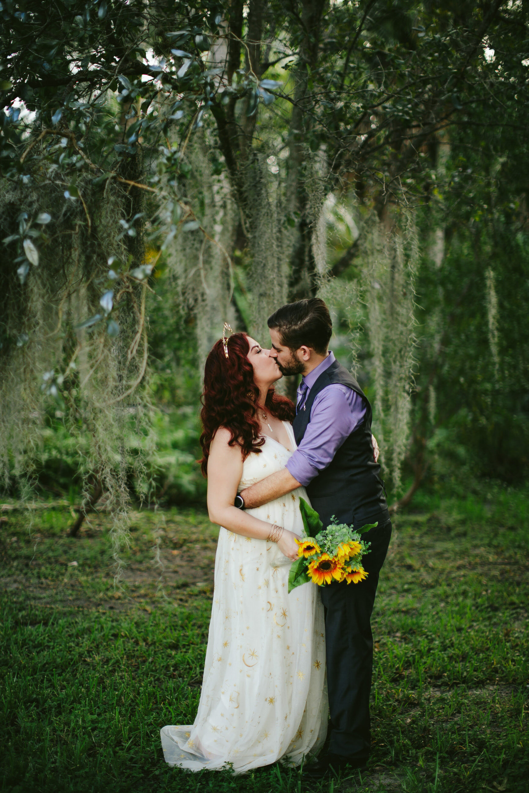 Witchy-Wedding-Portraits-Elopement-South-Florida-Sunflowers-Nature