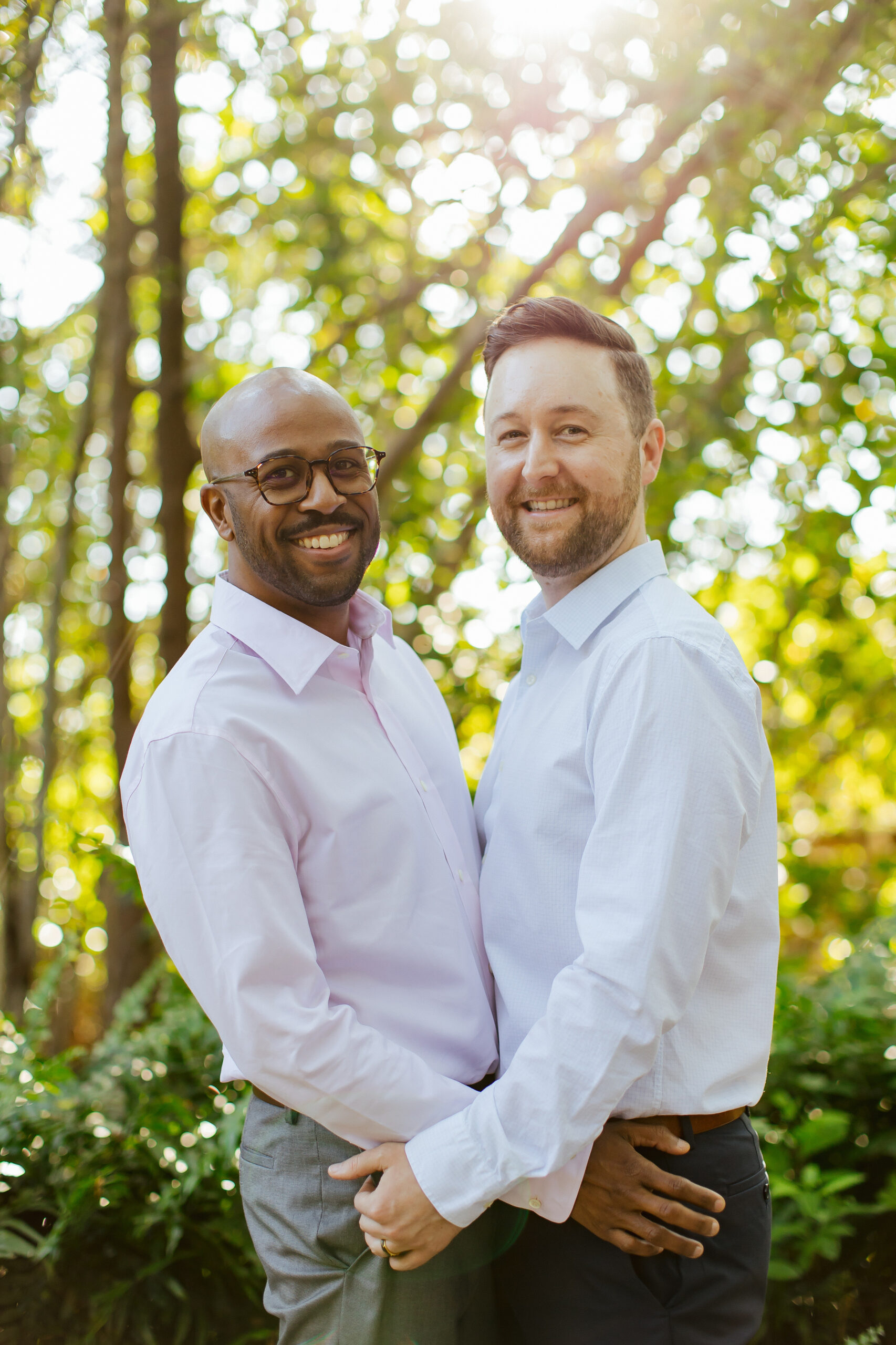 Two Men Smiling Engagement Photos LGBTQ