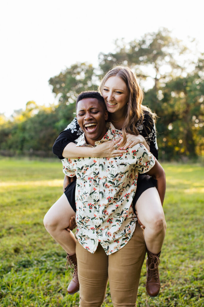Happy LGBTQ Couple Engagement Portraits