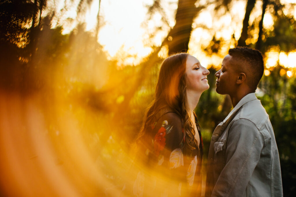 Golden Hour Engagement Portraits in Nature