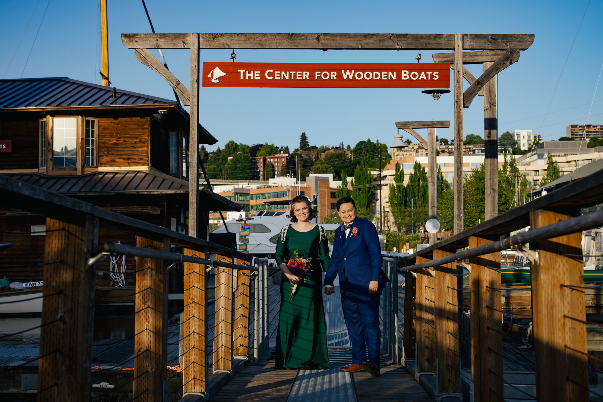 LGBTQ+ Wedding Seattle Center for Wooden Boats