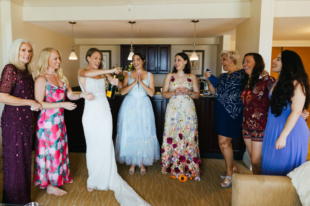 Toast for the Bride in the Getting Ready room