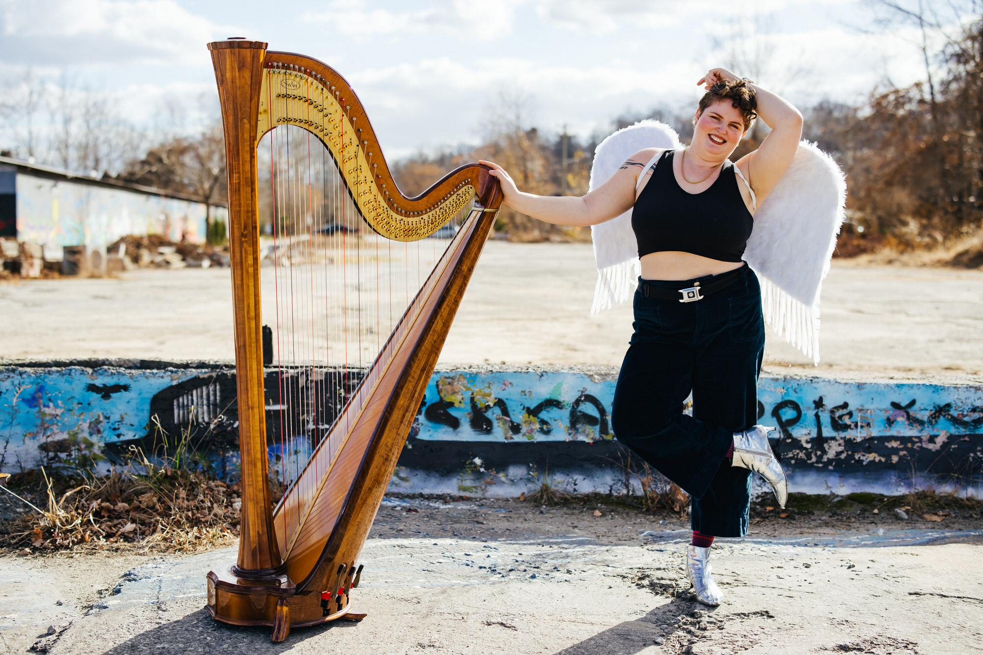 Asheville Harpist Branding Session by Tiny House Photo