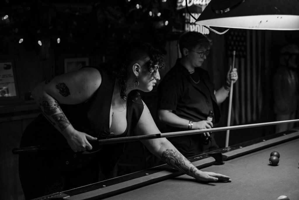 Queer Engagement Photos Dive Bar Miami