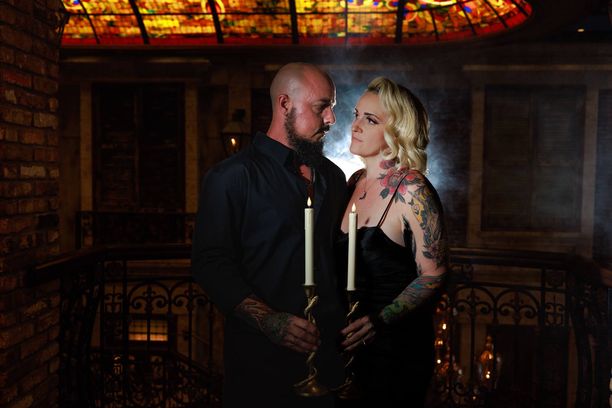 Gothic Witchy Couples Session Cruz Building Florida