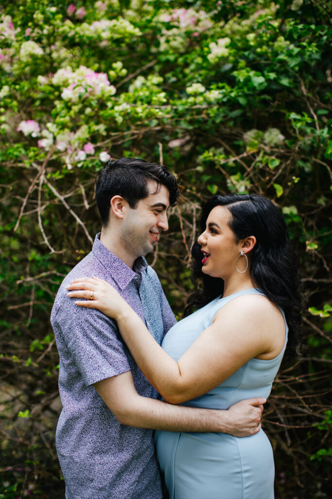 Quirky Couple posing for Engagement Portraits in Vero Beach by Tiny House Photo