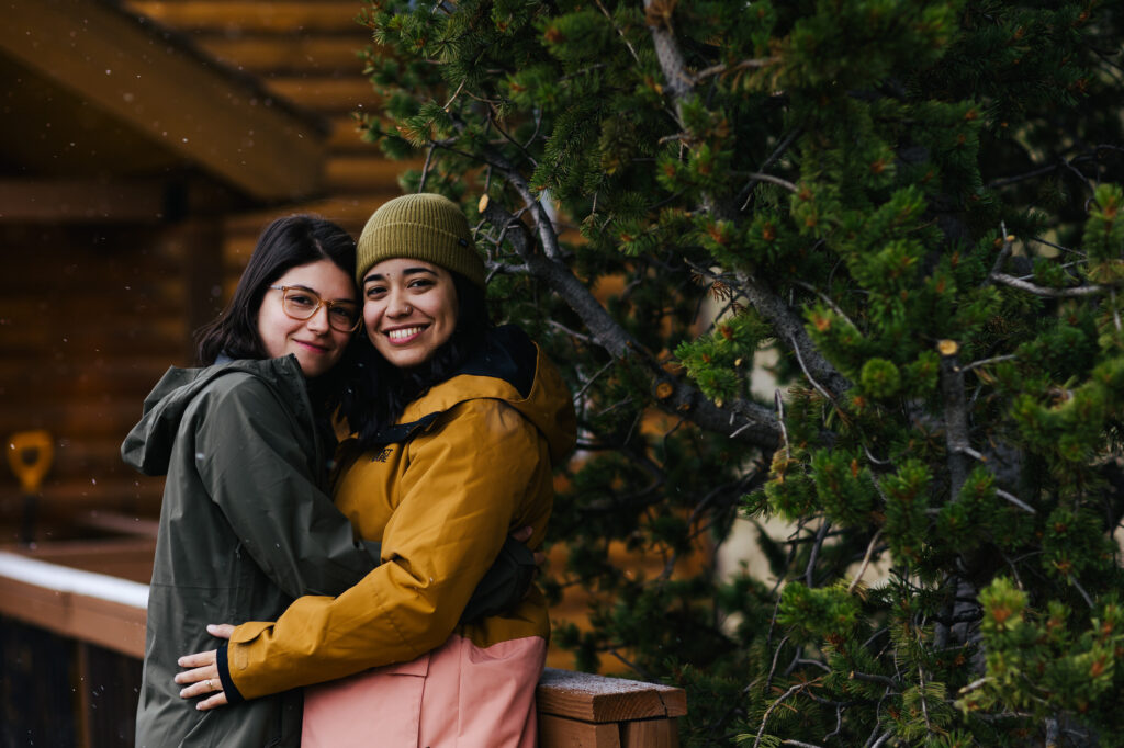 Snowy Elopement photos in Fairplay Colorado Lesbian Couple