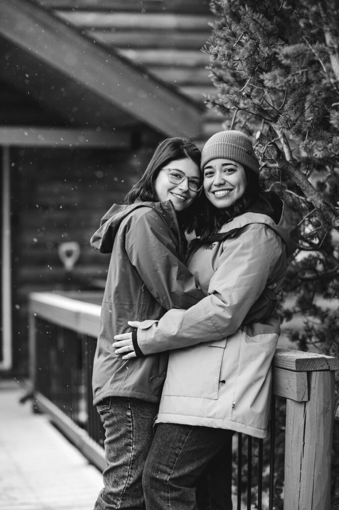 Snowy Elopement photos in Fairplay Colorado Lesbian Couple