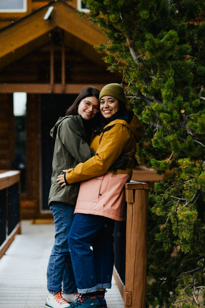 Snowy Elopement photos in Fairplay Colorado Lesbian Couple