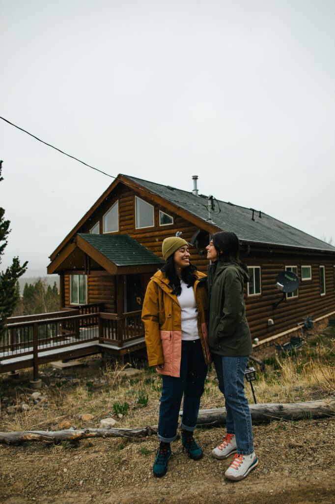 Snowy Elopement photos in Fairplay Colorado Lesbian Couple