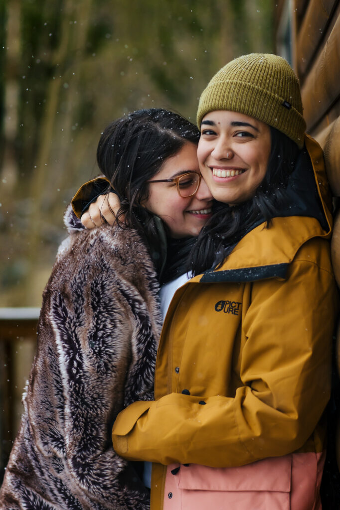 Snowy Elopement photos in Fairplay Colorado Lesbian Couple