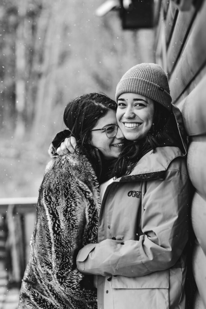 Snowy Elopement photos in Fairplay Colorado Lesbian Couple