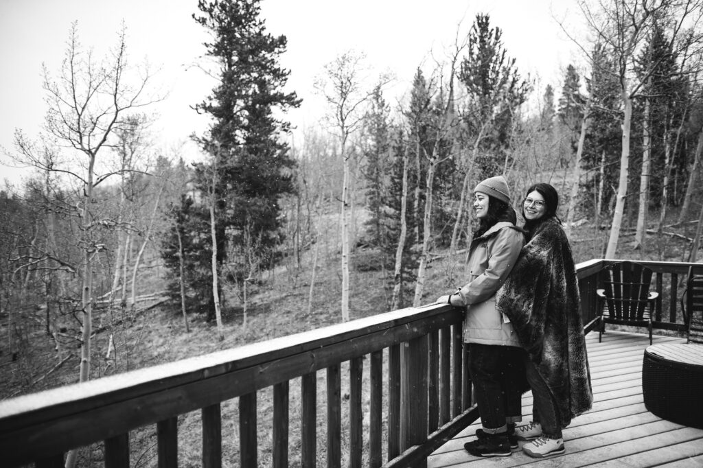 Snowy Elopement photos in Fairplay Colorado Lesbian Couple