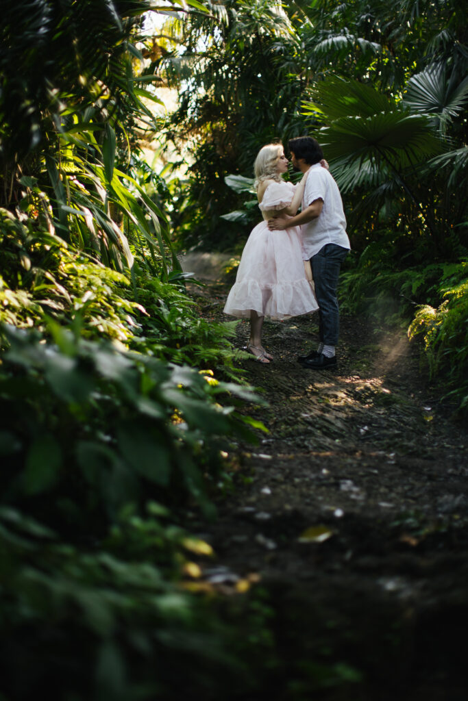 Creative Engagement Portraits Botanical Garden Florida