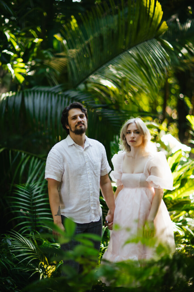 Romantic Botanical Garden Engagement Photos in Florida