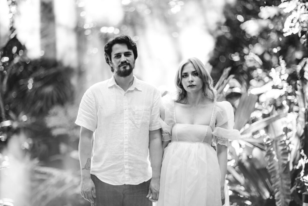 Romantic Botanical Garden Engagement Photos in Florida