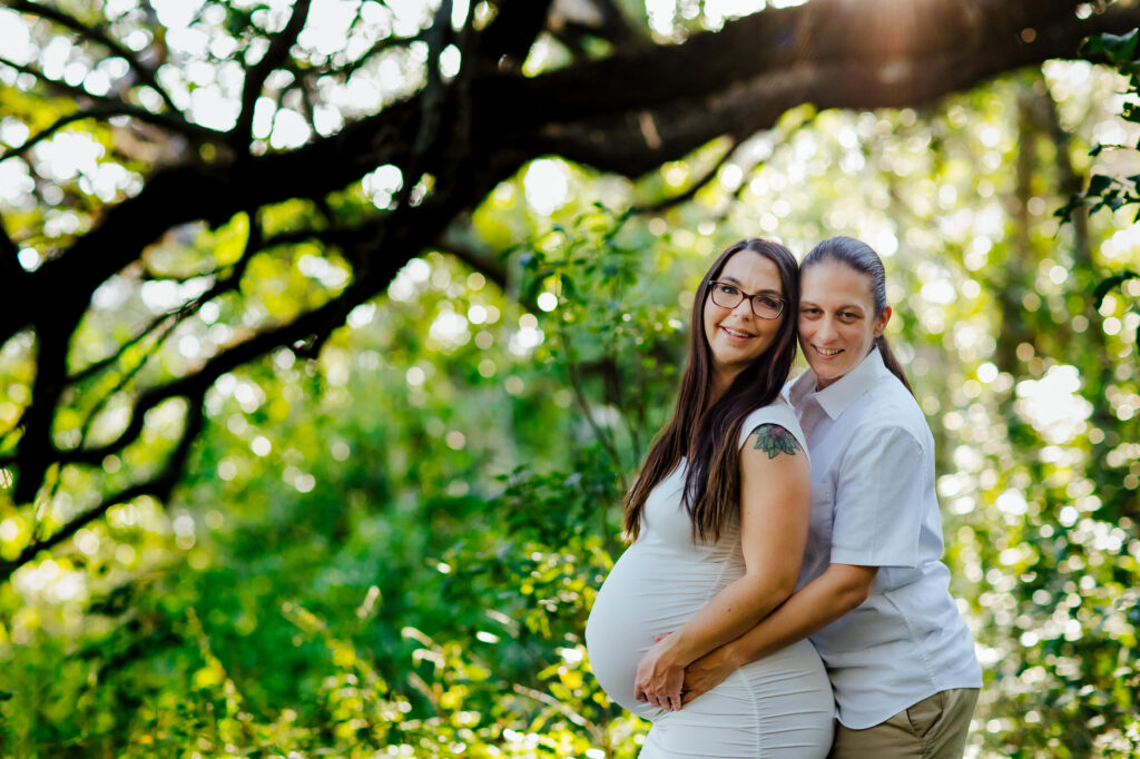 Pregnant Moms posing for Maternity Photos in Florida nature