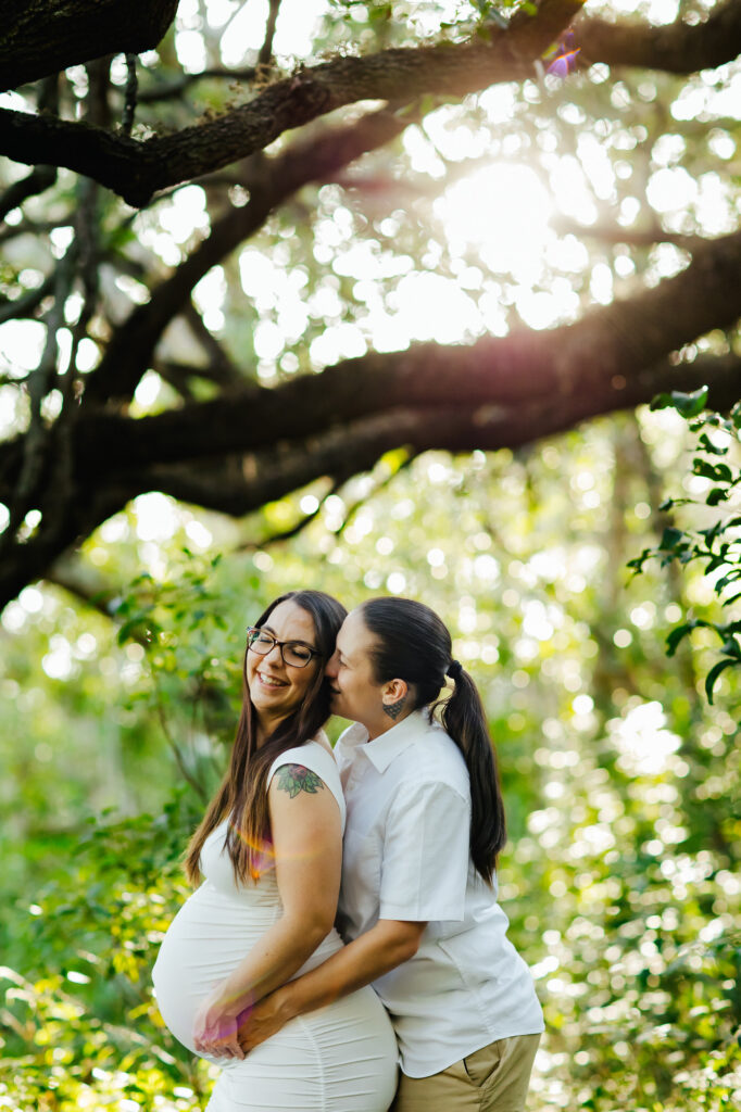 Pregnant Moms posing for Maternity Photos in Florida nature