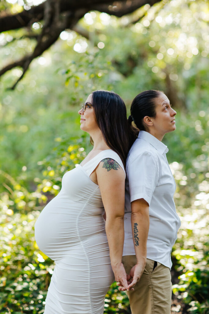 Pregnant Moms posing for Maternity Photos in Florida nature