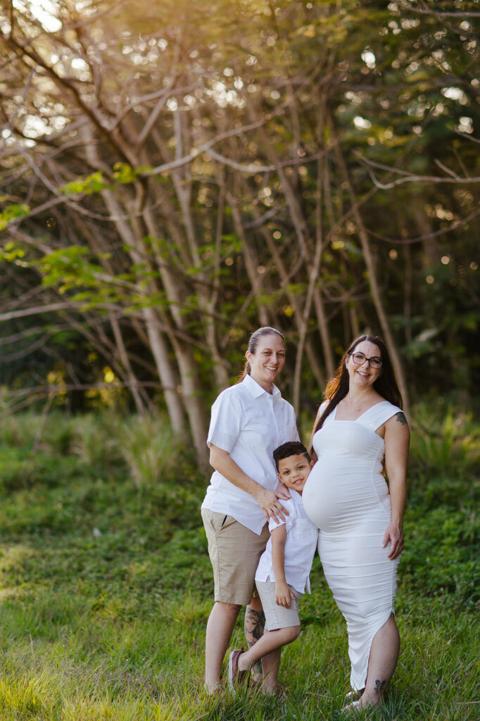 Pregnant Moms posing for Maternity Photos in Florida nature