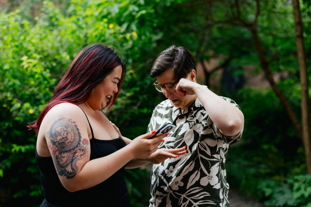 Queer Couple Engagement Brooklyn