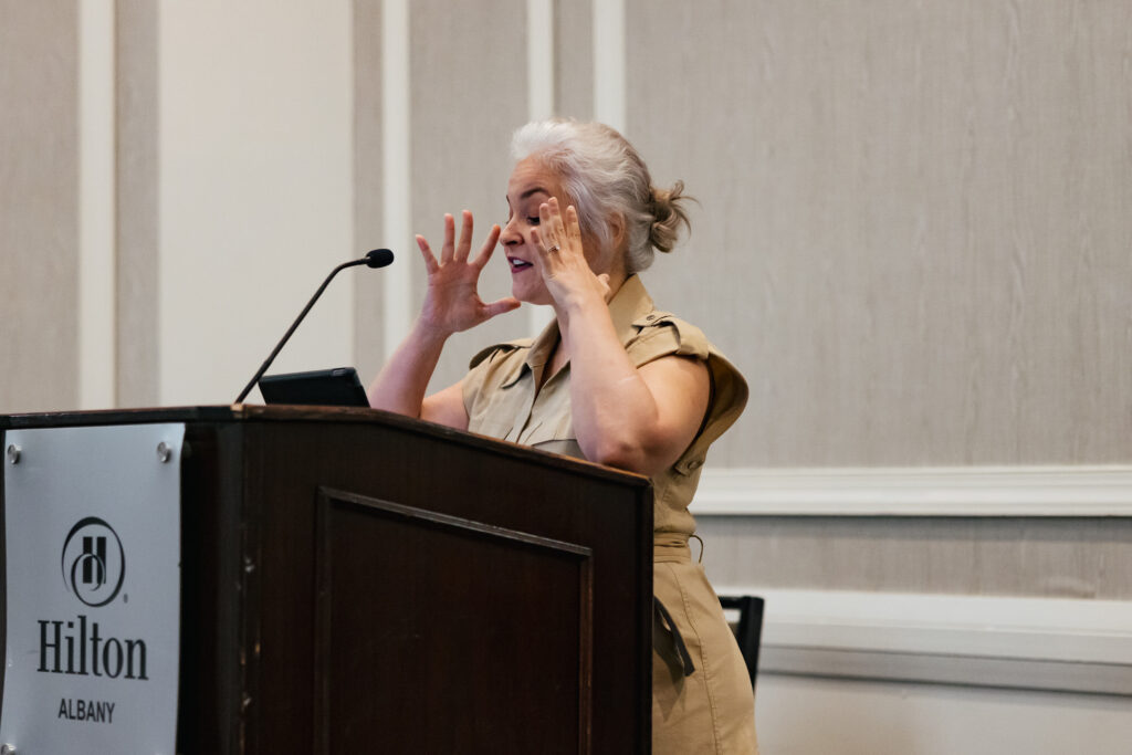 Candid moment captured by Tiny House Photo during a panel at the GCLS annual event in Albany, NY