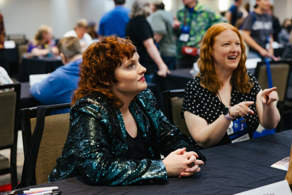 Candid moment captured by Tiny House Photo during a panel at the GCLS annual event in Albany, NY