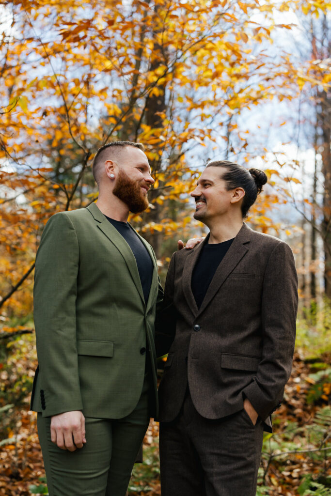 Fall Destination Elopement Brattleboro Vermont LGBTQ+