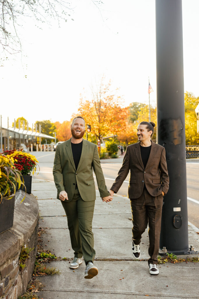 LGBTQ+ Destination Elopement in the fall in Vermont