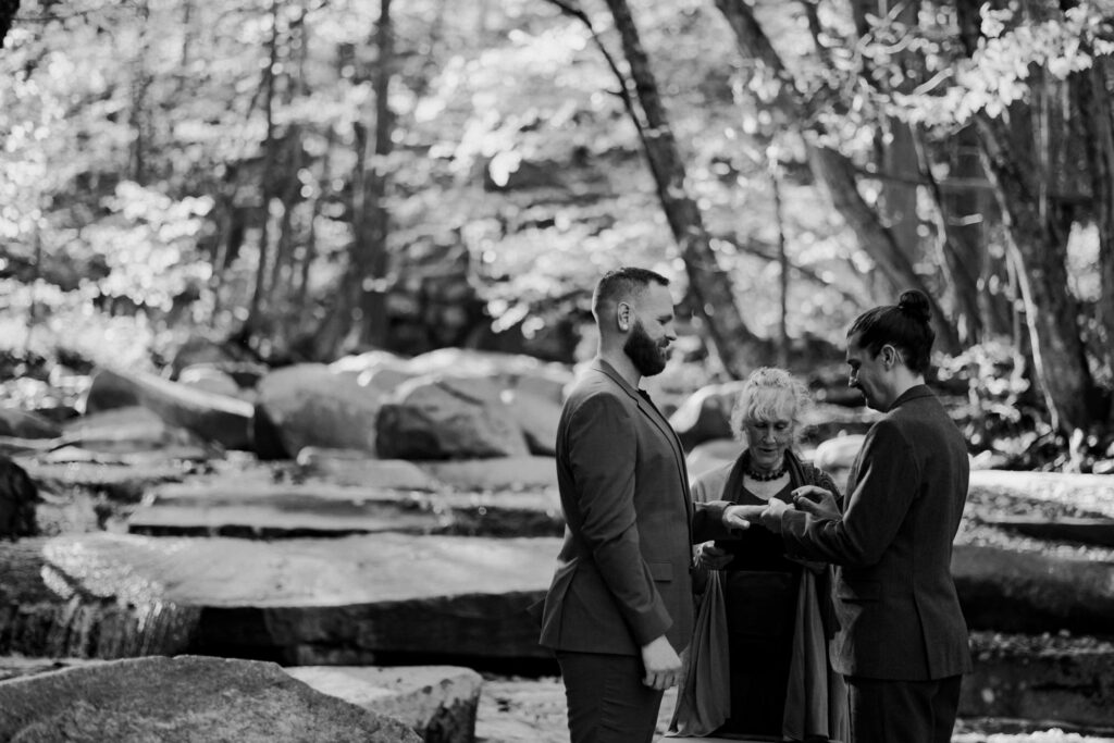LGBTQ+ Destination Elopement in the fall in Vermont