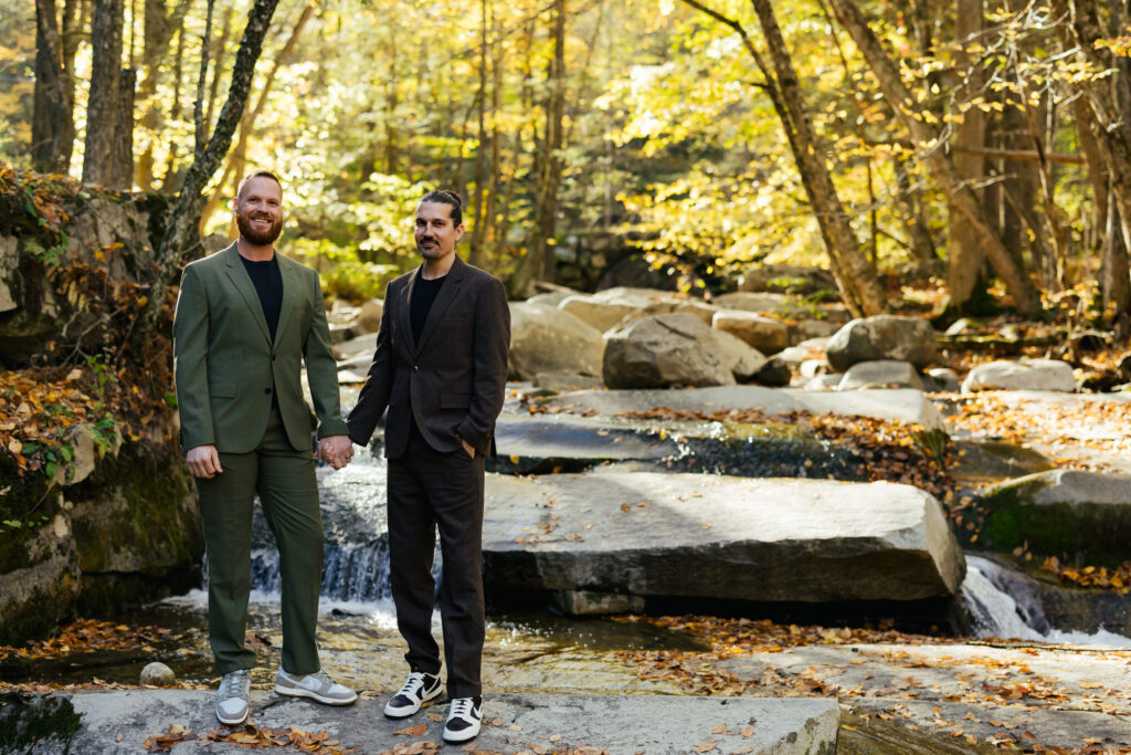 Two Grooms at their Destination Elopement in Vermont
