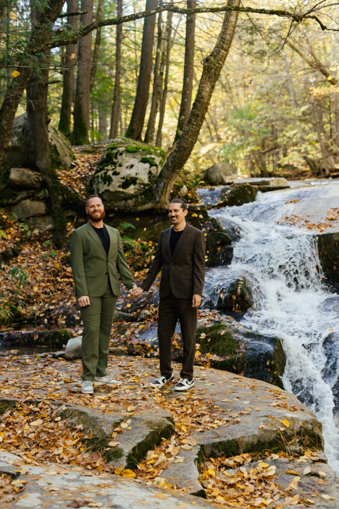 LGBTQ+ Destination Elopement in the fall in Vermont