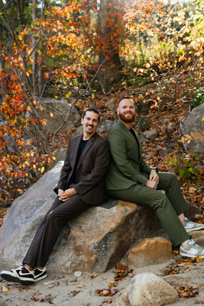 LGBTQ+ Destination Elopement in the fall in Vermont