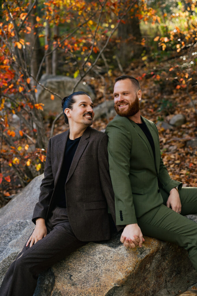 LGBTQ+ Destination Elopement in the fall in Vermont