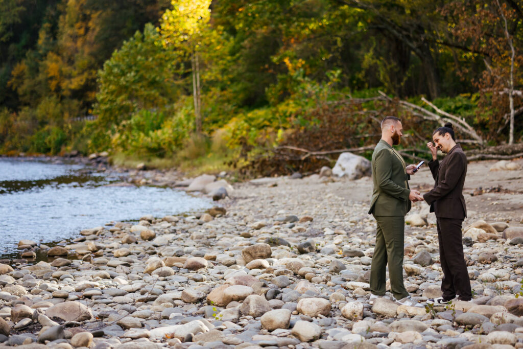 LGBTQ+ Destination Elopement in the fall in Vermont