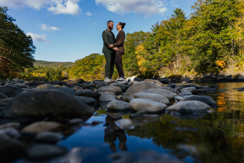 LGBTQ+ Destination Elopement in the fall in Vermont
