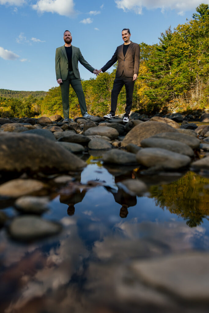 LGBTQ+ Destination Elopement in the fall in Vermont
