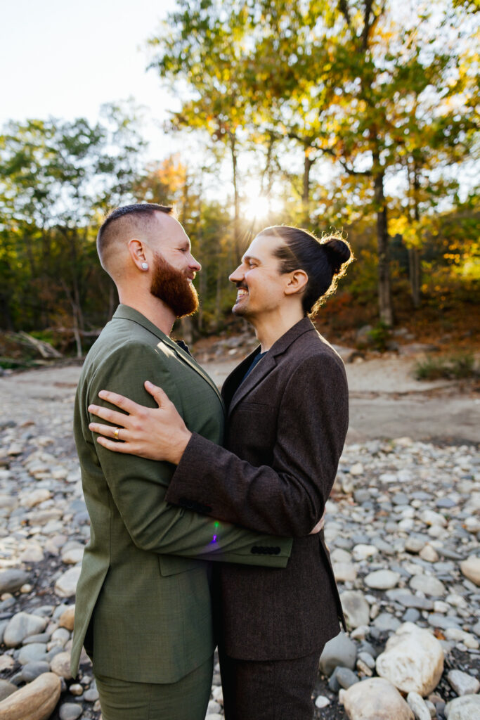 LGBTQ+ Destination Elopement in the fall in Vermont