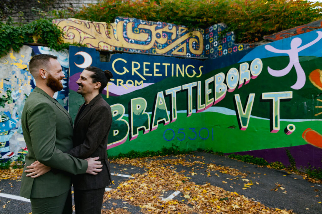 LGBTQ+ Destination Elopement in the fall in Vermont