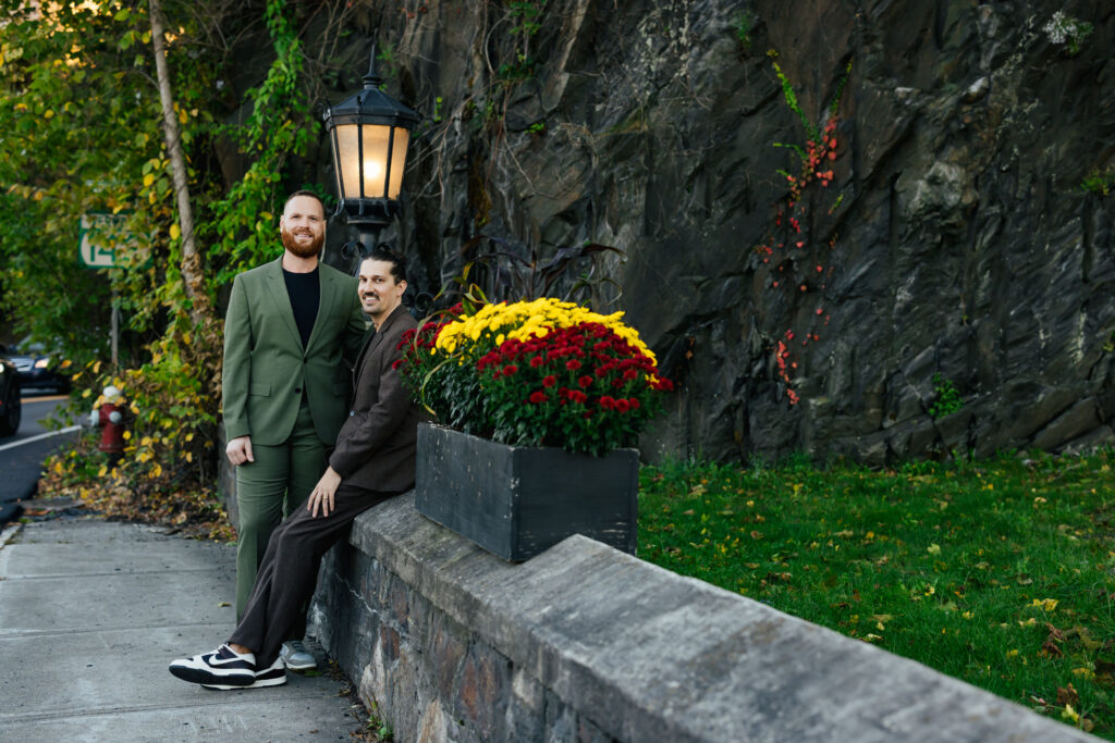 LGBTQ+ Destination Elopement in the fall in Vermont