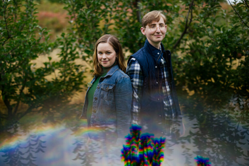 Fall Engagement Photos Apple Picking
