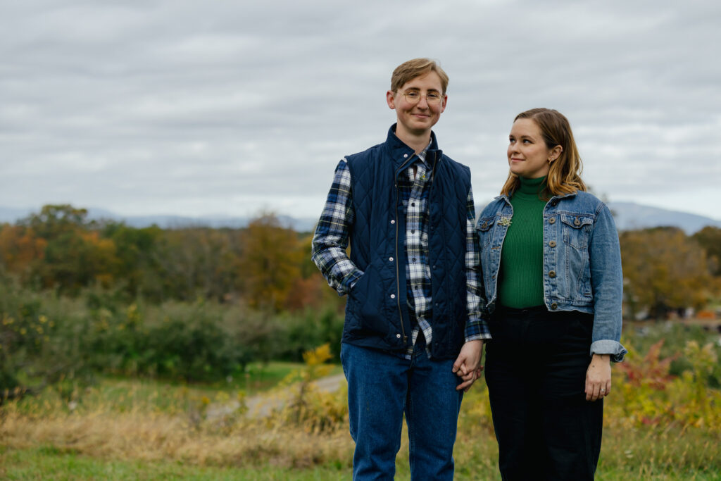Fall Engagement Photos Apple Picking
